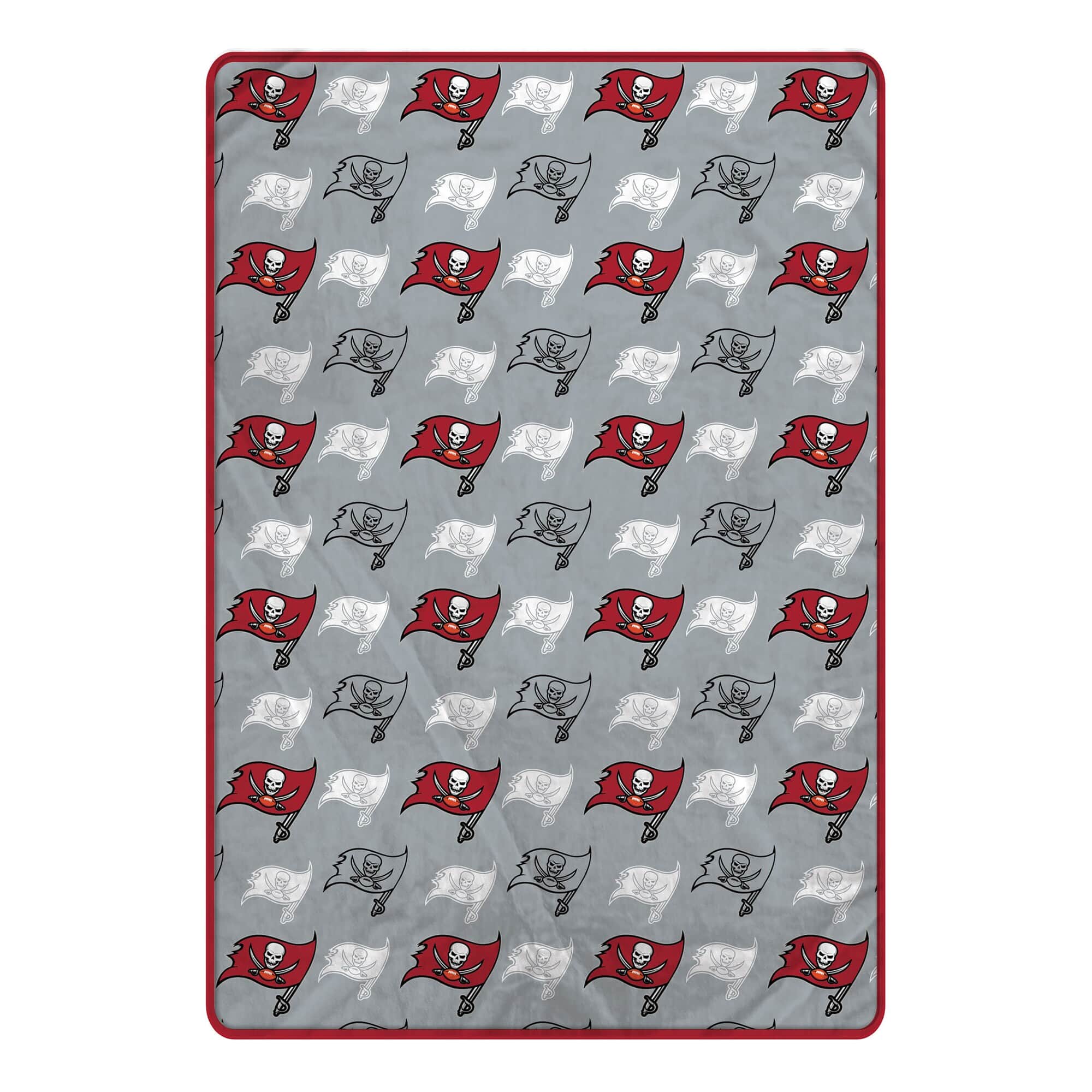 Front. Pegasus - Tampa Bay Buccaneers 66" x 95" Oversized Logo Roll Ultra Cozy Blanket - Multicolor.