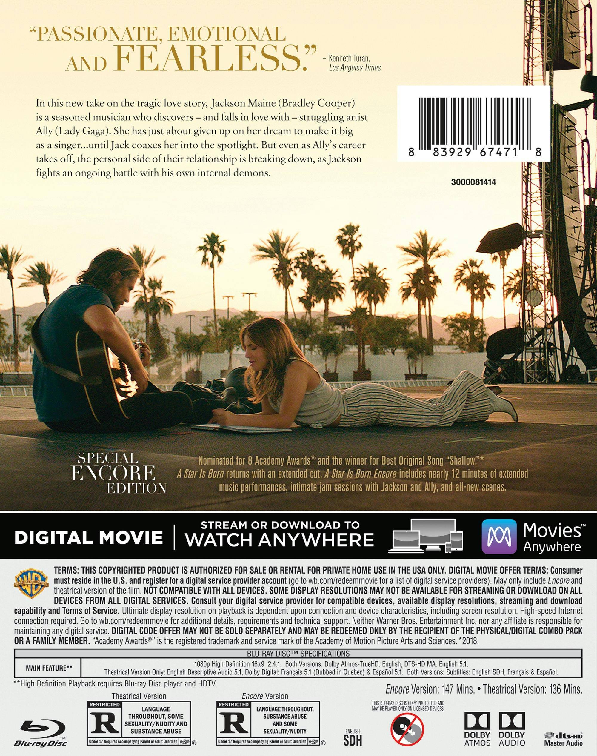 Angle. A Star Is Born: Encore Edition (Blu-ray) [Blu-ray].