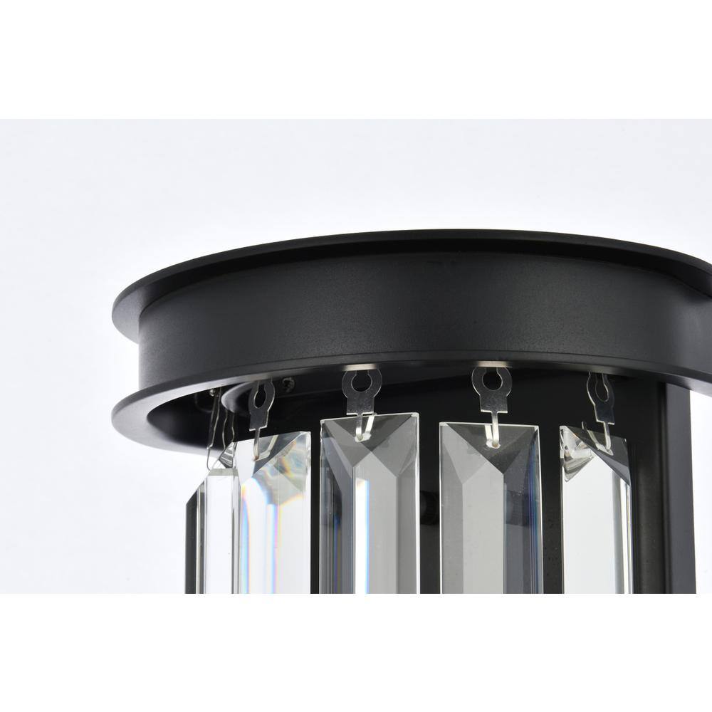 Alt View 4. Urban Classic - Sydney 2 light Matte Black Wall Sconce Clear Royal Cut Crystal - Matte Black.