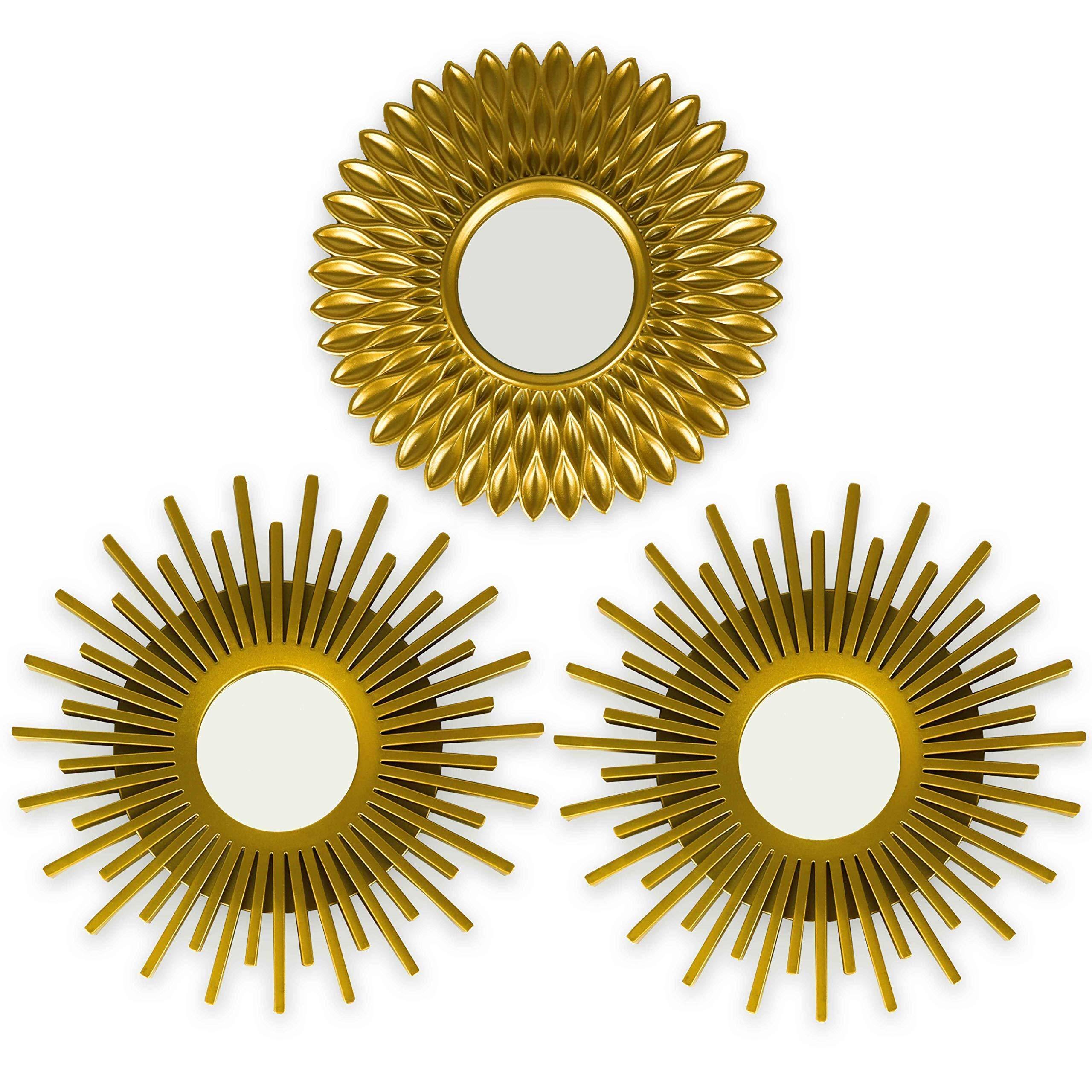 Dapper Styles - Wall Mirrors Round For Home Decor Bedroom & Room Espejos Decorativos De Pared Sala Dormitorio Circle Minima - Gold