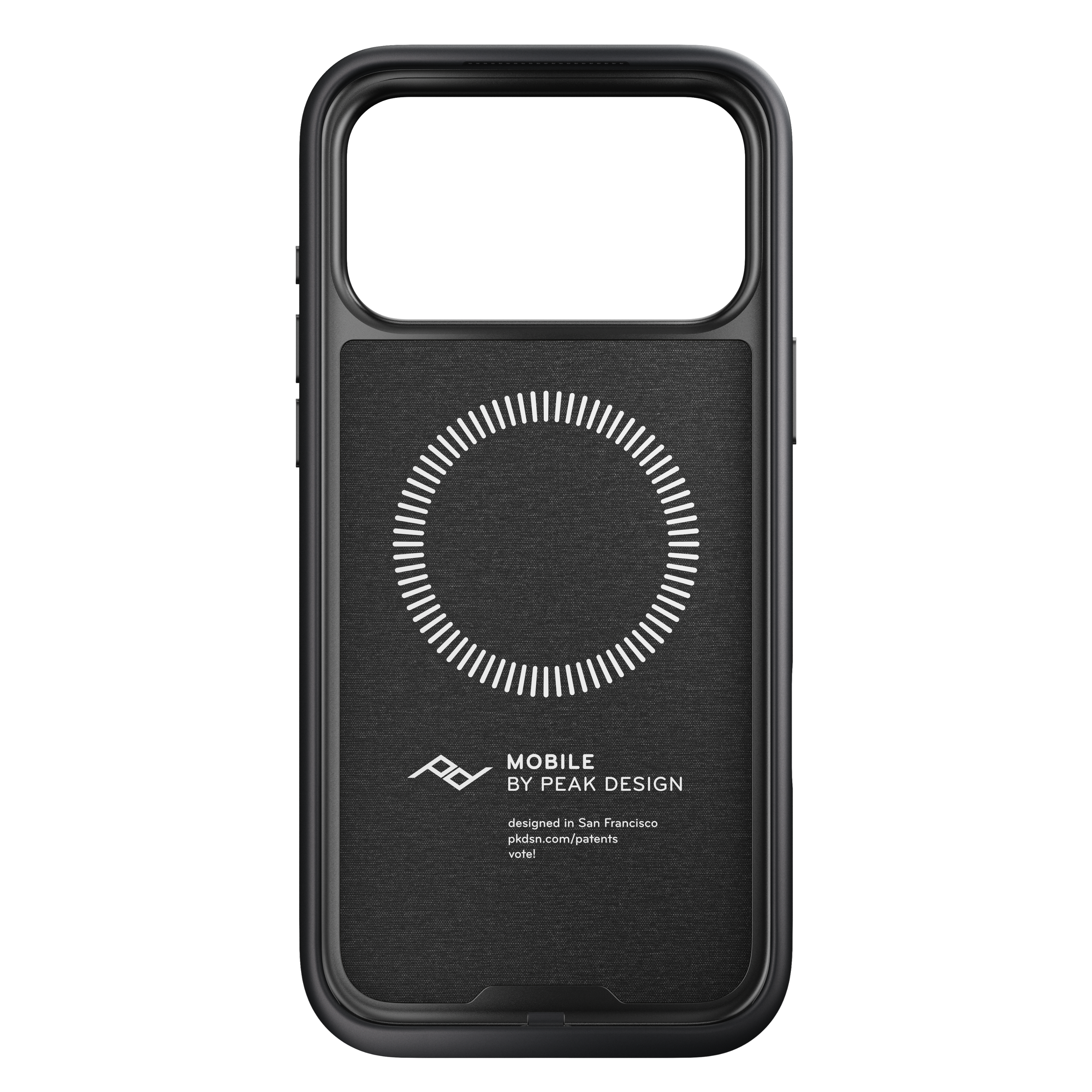 MOBILE BY PEAK DESIGN  
designed in San Francisco  
pkd.design/patents  
vote!