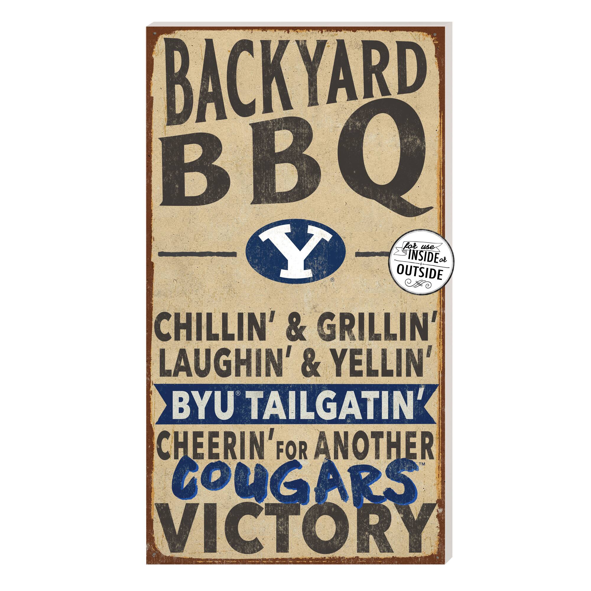 Brown BYU Cougars 11'' x 20'' Indoor/Outdoor BBQ Sign