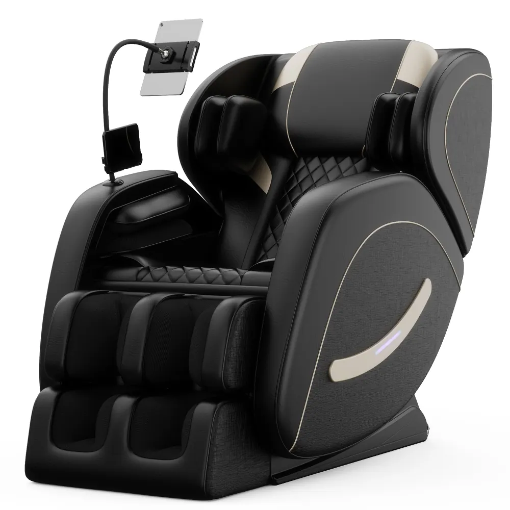 Ropilly - Zero Gravity Massage Chair, Full Body Air Pressure Recliner with Heat - Black