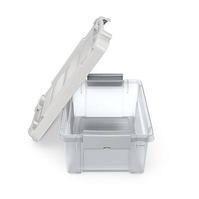 Alt View 2. Staples - 12 Qt. Latch Lid Storage Bin, Clear - Clear.
