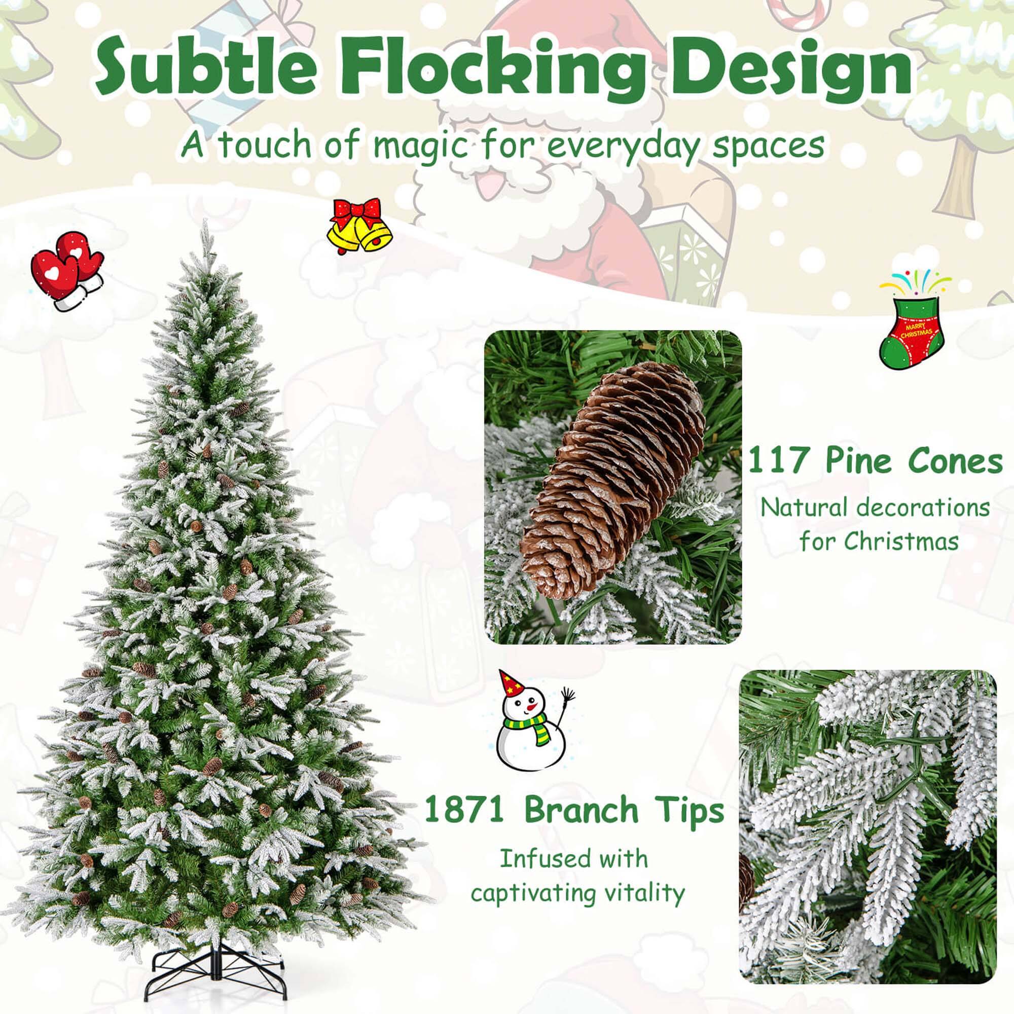 Subtle Flocking Design
A touch of magic for everyday spaces

117 Pine Cones
Natural decorations for Christmas

1871 Branch Tips
Infused with captivating vitality