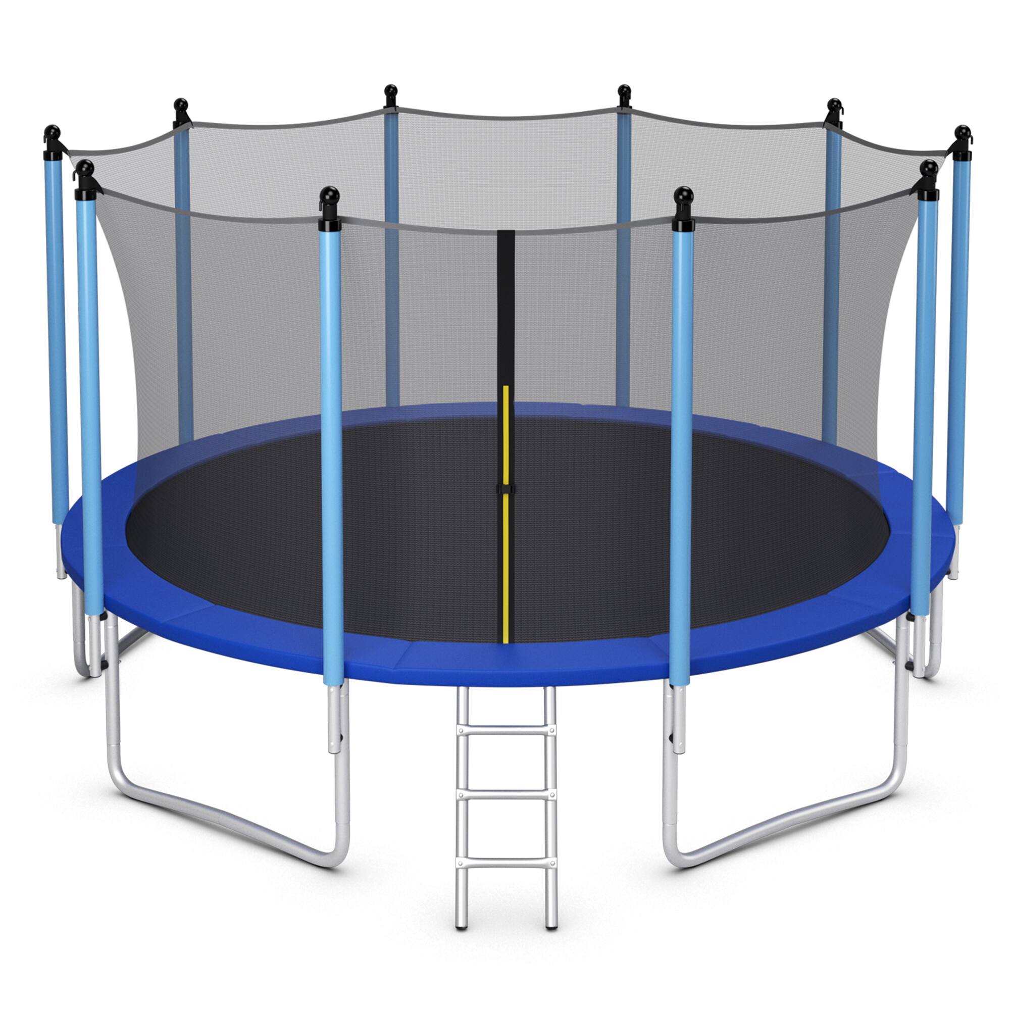 Alt View 5. Gymax - Gymax 15FT Jumping Exercise Recreational Bounce Trampoline for Kids W/Safety Enclosure - Black.