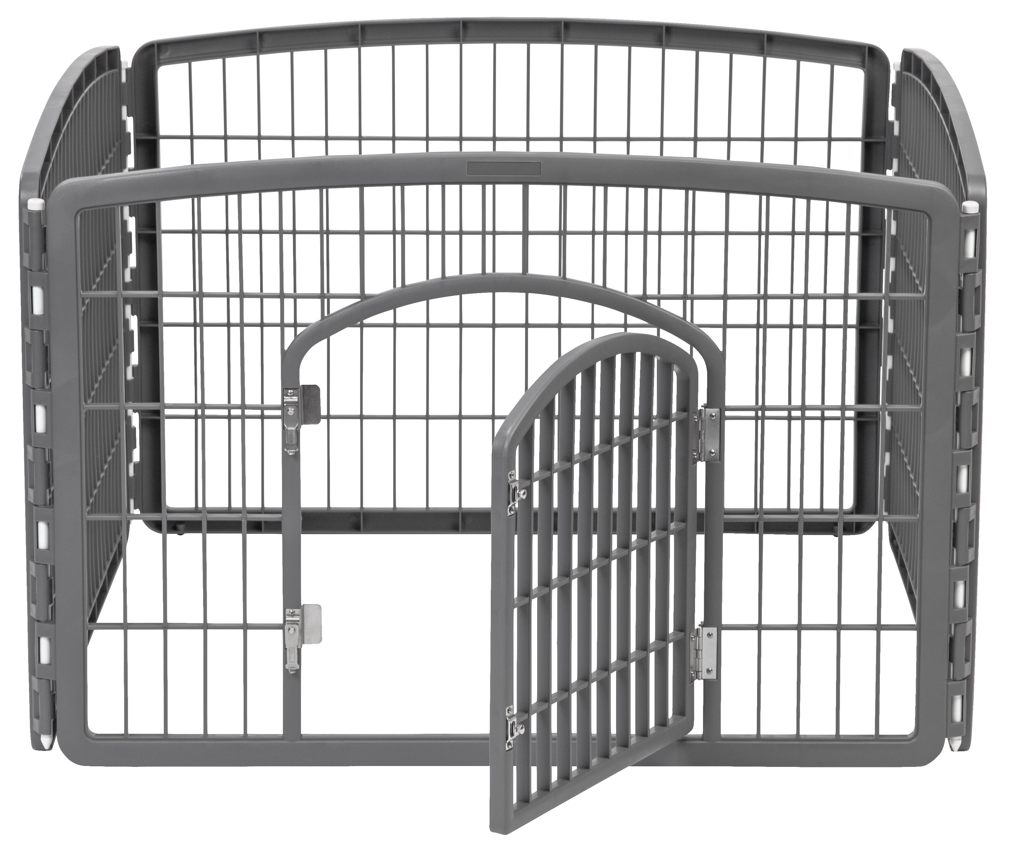 Alt View 2. IRIS USA - IRIS USA 4-8Panel 24/34"H Plastic Pet Playpen with Door.