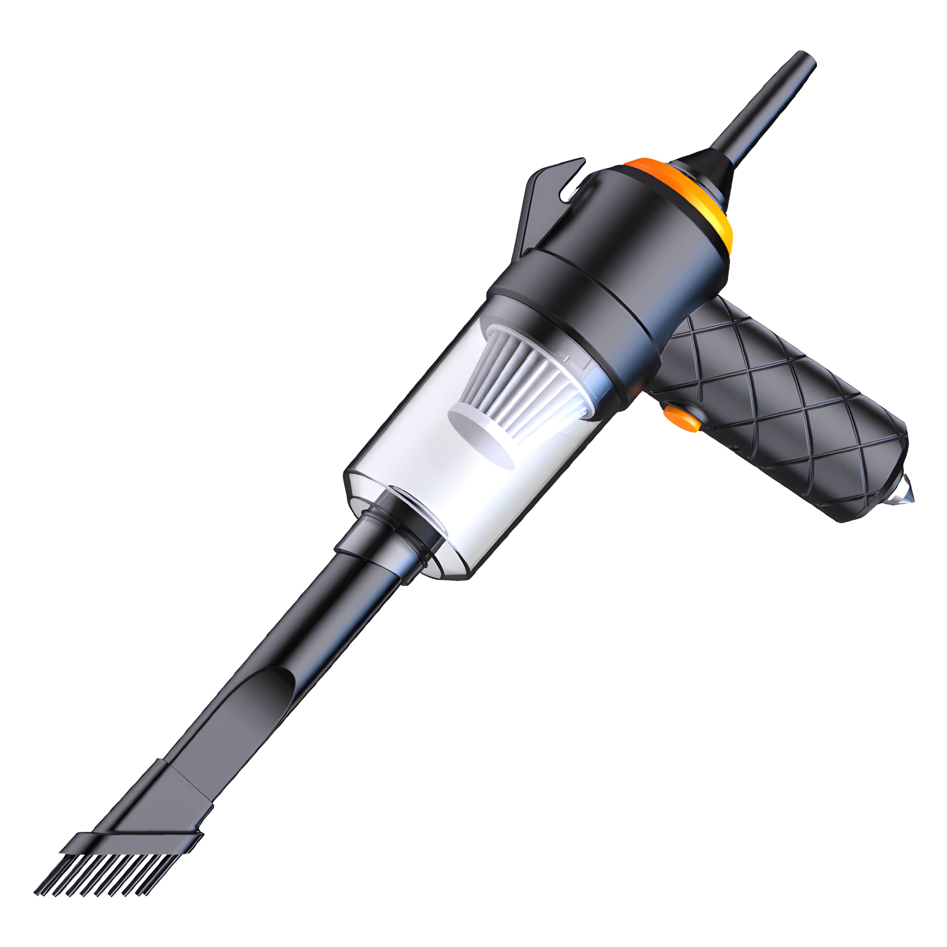 Front. Cluzine - 6-in-1 Car Vacuum Cleaner, 3500Pa Suction with Emergency Tools & Multi-Function.