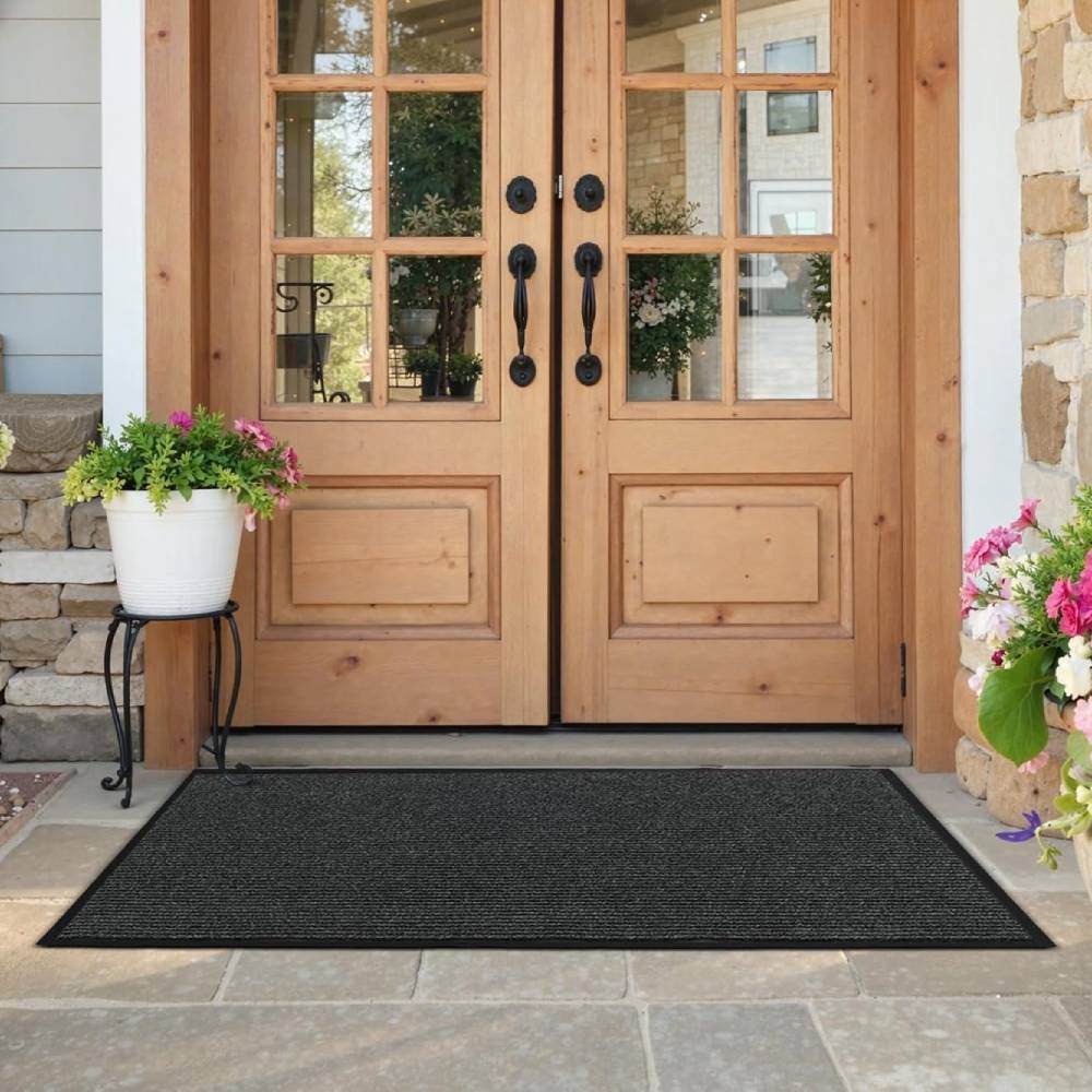 Alt View 1. Winado - 47x35 Inch Front Door Mat Indoor Outdoor Entrance Waterproof Heavy Duty Stain & Fade Resistant Doormat for Home Porch - Grey.