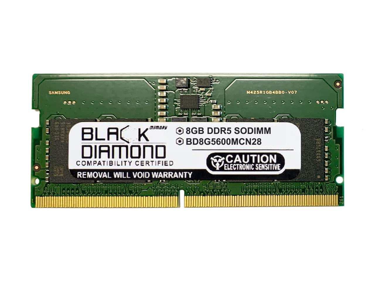 Black Diamond - 8gb ddr5 5600 sodimm memory bd8g5600mcn28