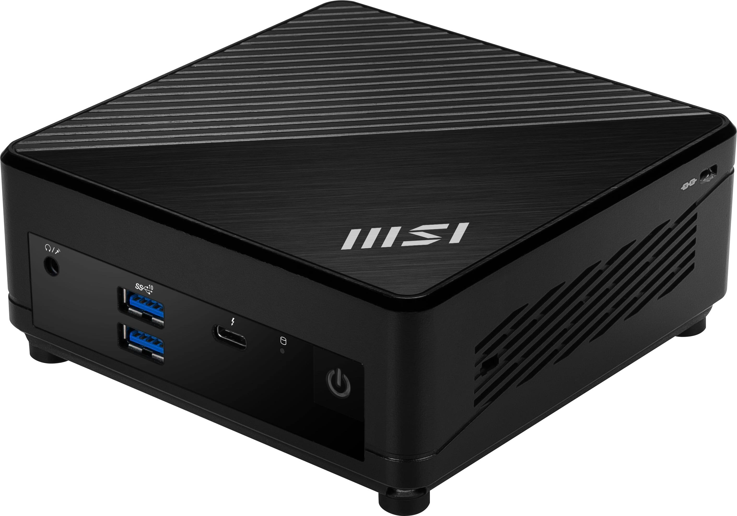 Alt View 1. MSI - MSI Cubi 5 12M Mini Desktop - Intel Core i3-1215U - 8GB Memory - 500GB SSD - Thunderbolt 4 - Windows 11 Pro - Black - Black.
