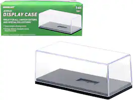 Collectible Acrylic Display Show Case with Black Plastic Base for 1/64 Scale Model Cars by Greenlight
