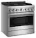 Angle. KitchenAid - 5.1 Cu. Ft Commercial Gas Range with No Preheat Air Fry Mode and 6 Burner - Stainless Steel.