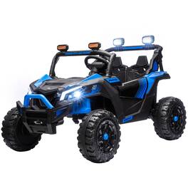 Qaba - 2 Seater Ride On Truck Car for Big Kids with Remote Control, Dual Motors - Blue
