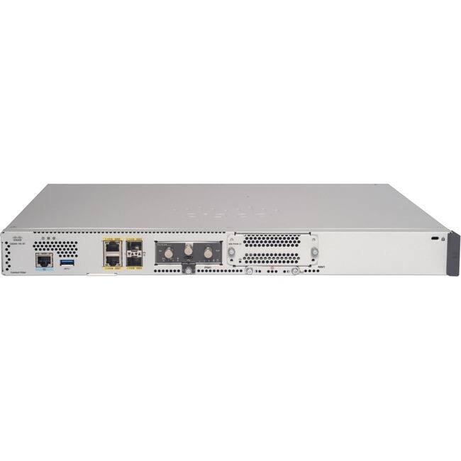 Front. Cisco Consumer Products - Cisco C8200-1N-4T Router - 4 Ports - 2 - Gigabit Ethernet - 1U - Rack-mountable - Unknown.