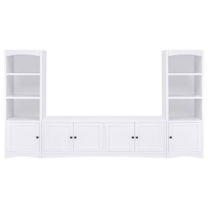 Front. Coaster Co. of America - Laughlin 3-piece Entertainment Center TV Stand White - White.