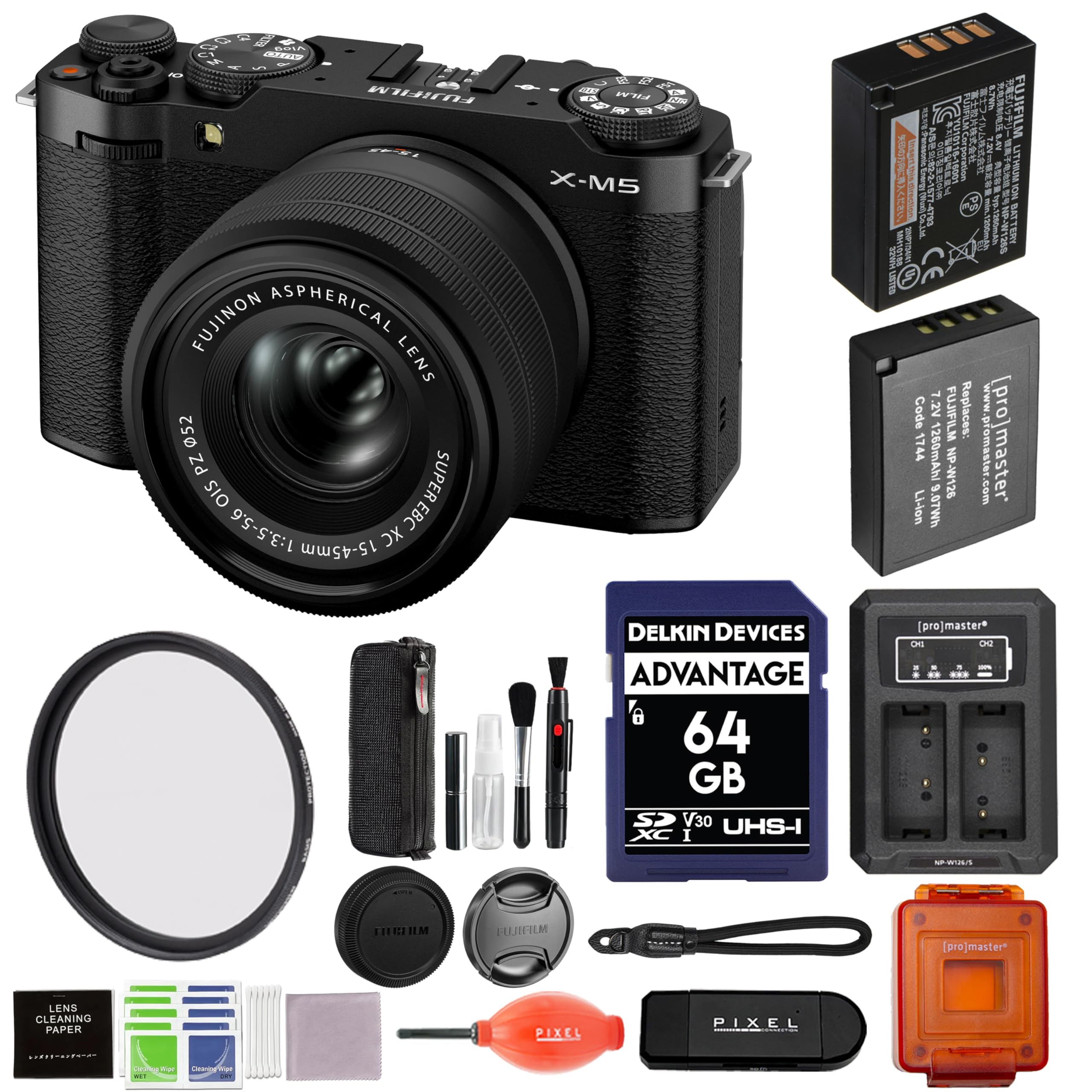 Fujifilm X M5 Mirrorless Camera w/ XC 15 45mm f/3.5 5.6 Lens