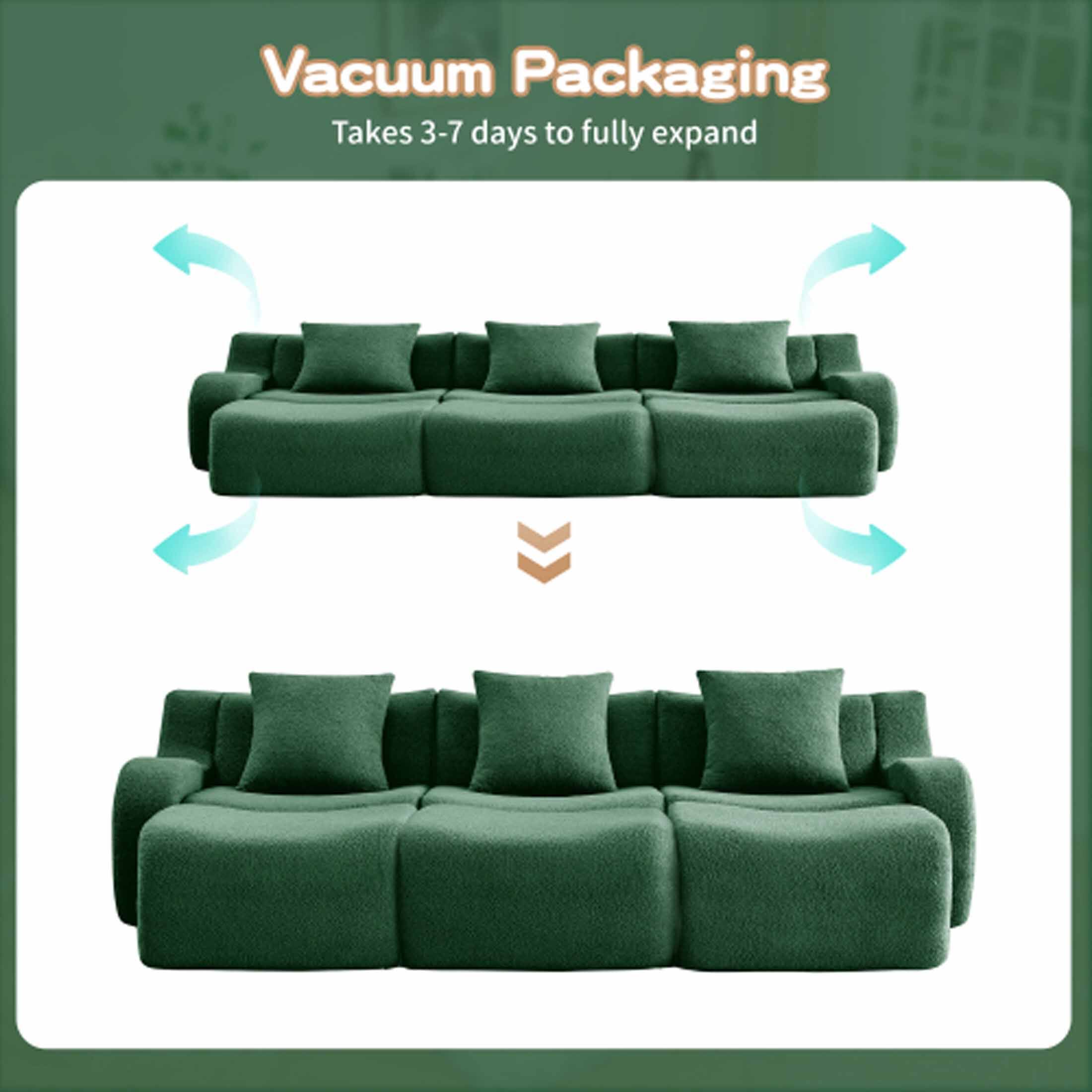 Vacuum Packaging  
Takes 3-7 days to fully expand
