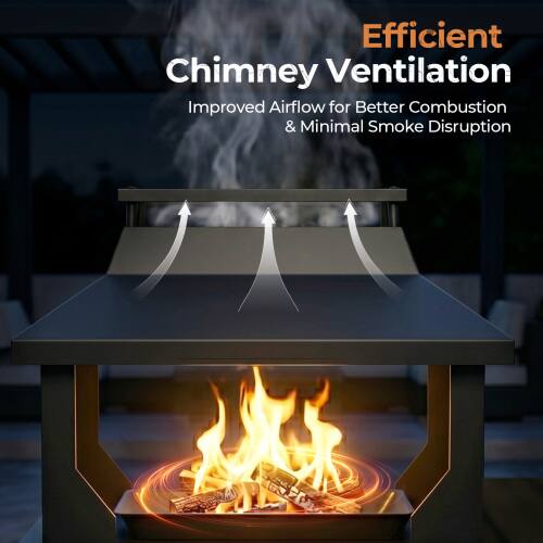 Efficient Chimney Ventilation  
Improved Airflow for Better Combustion & Minimal Smoke Disruption