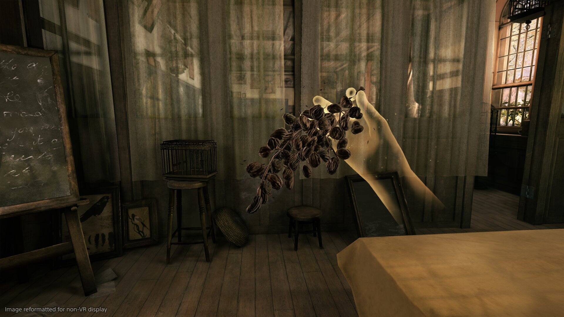 Image reformatted for non-VR display

Here is the text from the image:

- "Here is the plan"
- "From now on"
- "You are to"
- "Create a"
- "New"

(Note: The text is partially obscured and may not be fully accurate.)