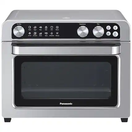Function: Toast, Bagel, Pizza, Bake, Broil, Reheat, Air Fry, Air Roast, Roast, Steak, Dehydrate, Manual
Temperature: -3
Time: 3
Panasonic