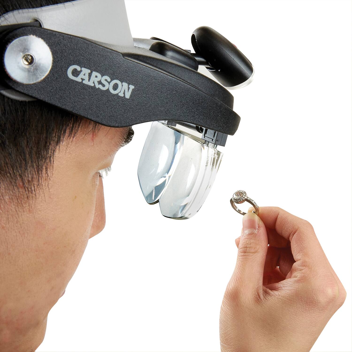 Alt View 6. Carson - MagniVisor Deluxe LED Head Visor Magnifier.