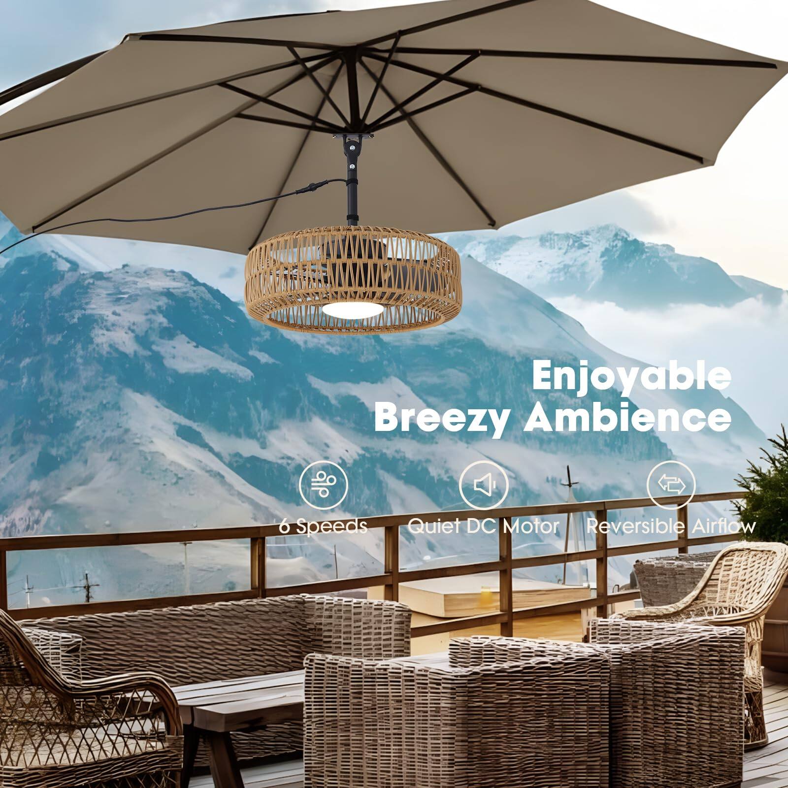 Enjoyable Breezy Ambience  
6 Speeds  
Quiet DC Motor  
Reversible Airflow