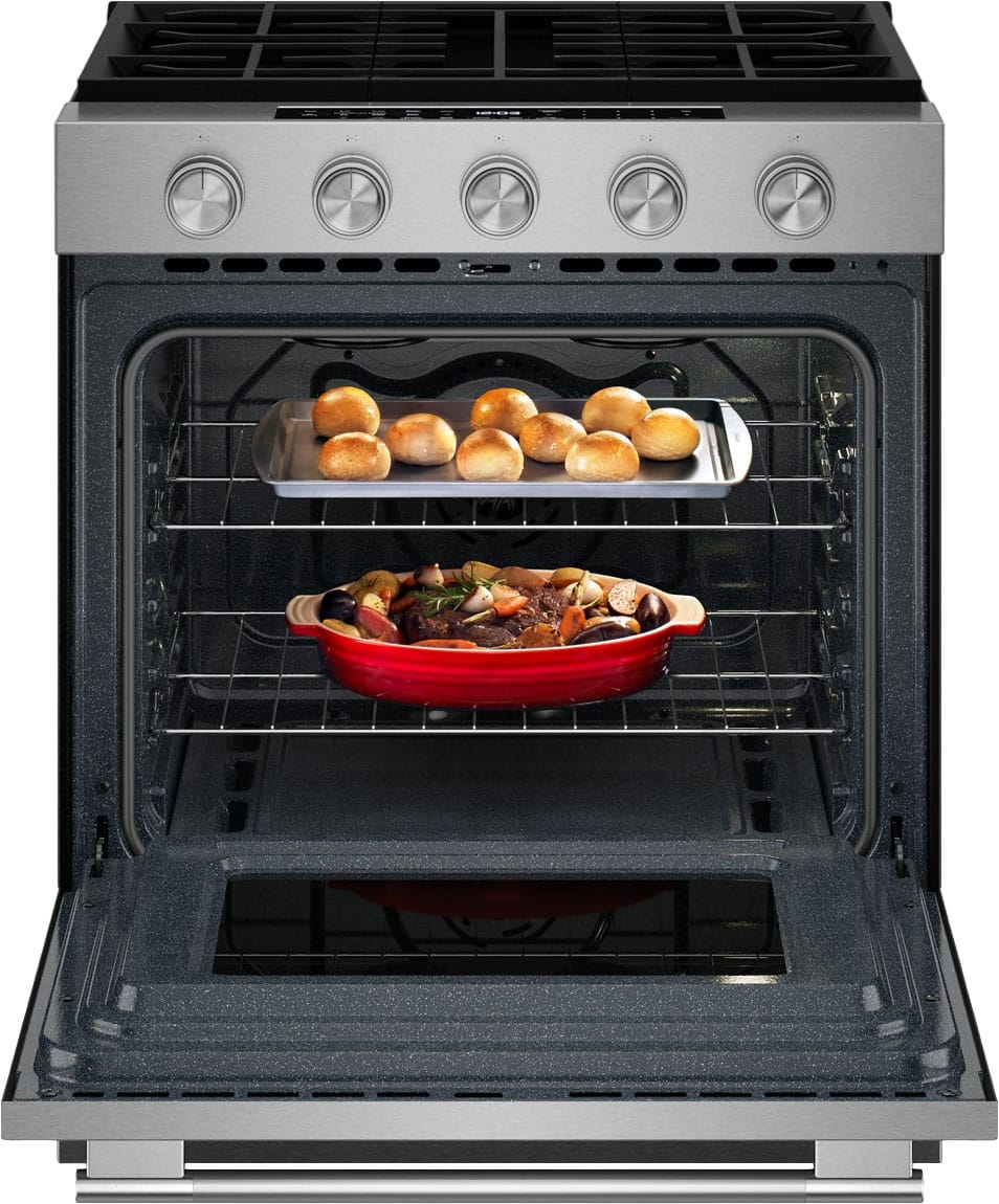 Alt View 2. KitchenAid - 5.0 Cu. Ft. Slide-in Gas Range with Convection Cooking Modes - Fingerprint Resistant Stainless Steel.