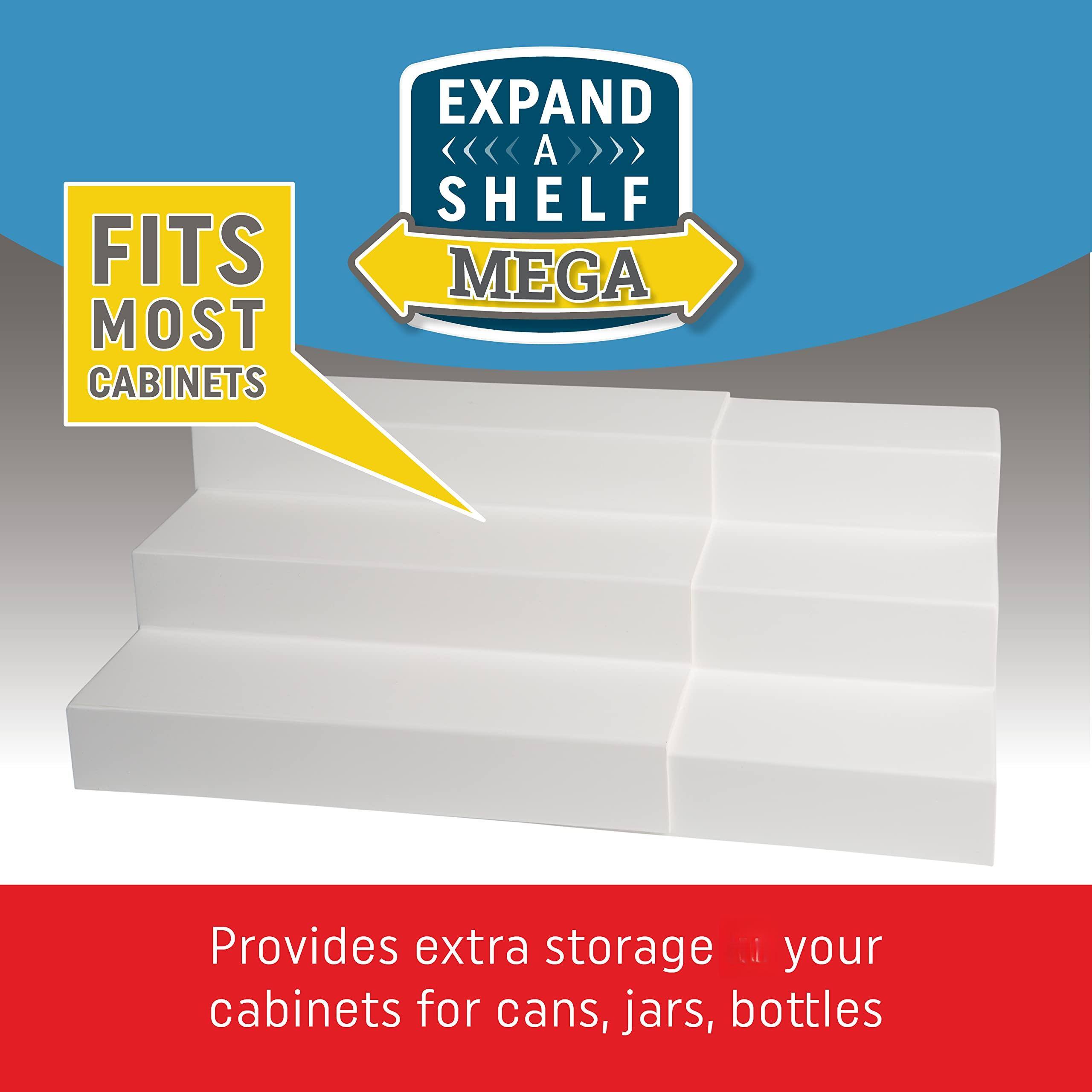 FITS MOST CABINETS

EXPAND SHELF MEGA

Provides extra storage in your cabinets for cans, jars, bottles