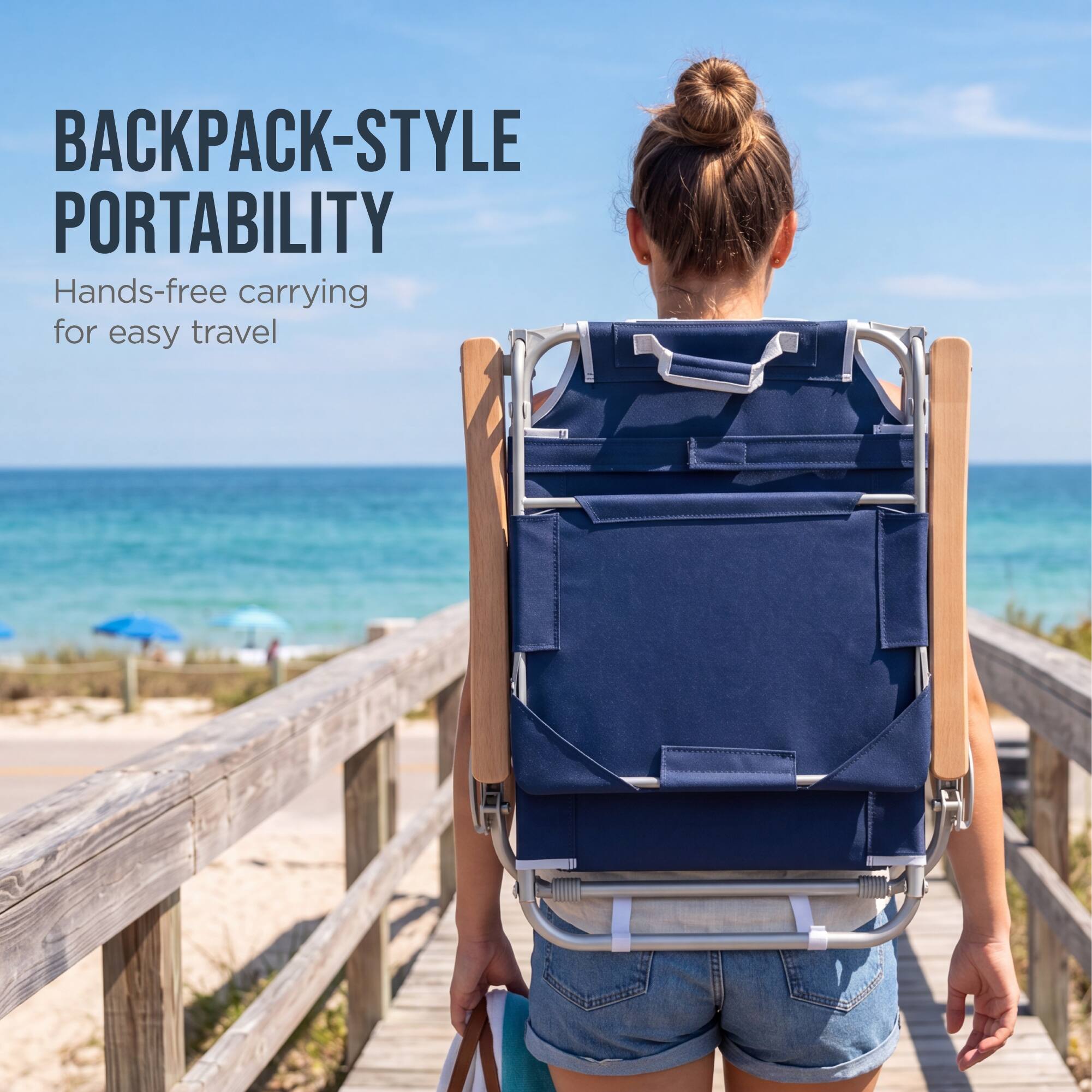 BACKPACK-STYLE PORTABILITY  
Hands-free carrying for easy travel