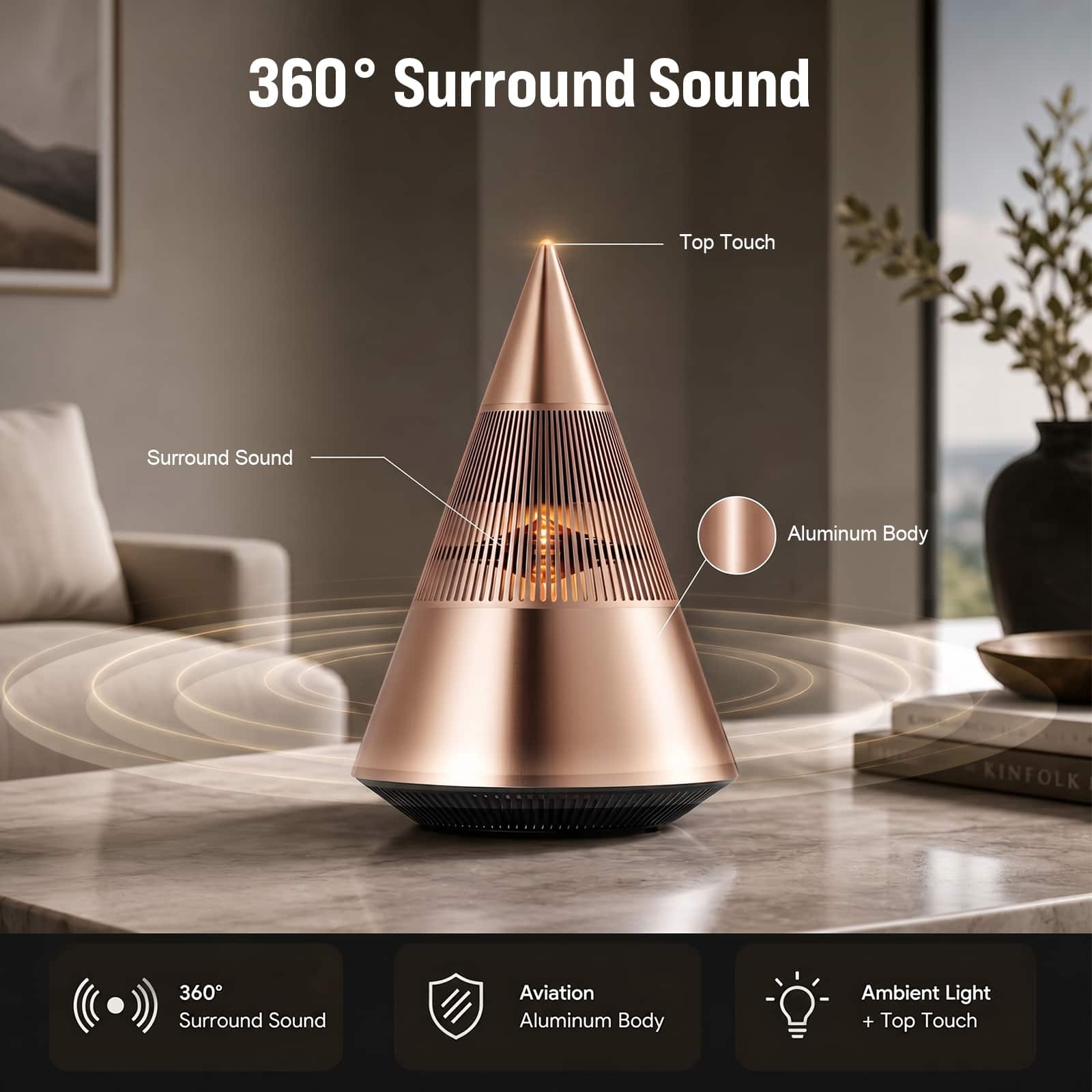Anysun | | 360° Surround Sound Portable Bluetooth Speaker | Best Buy
