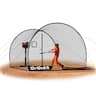 VEVOR - Baseball Batting Cage, 12.0x10.2x7.6 FT Freestanding Portable Batting Cage, Hitting Cages with 4-Ply Knotless Polyester - Black
