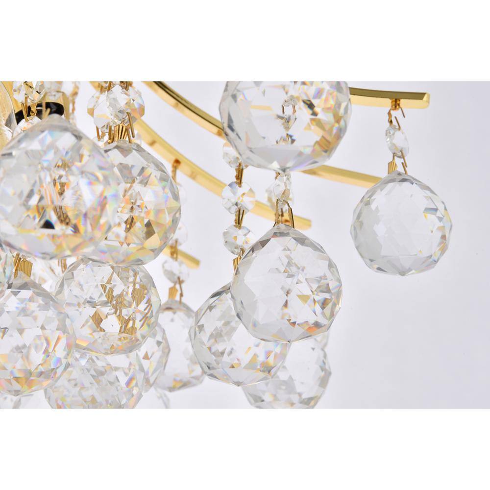 Alt View 1. Elegant Lighting - Toureg 10 light Gold Pendant Clear Royal Cut Crystal - Gold.