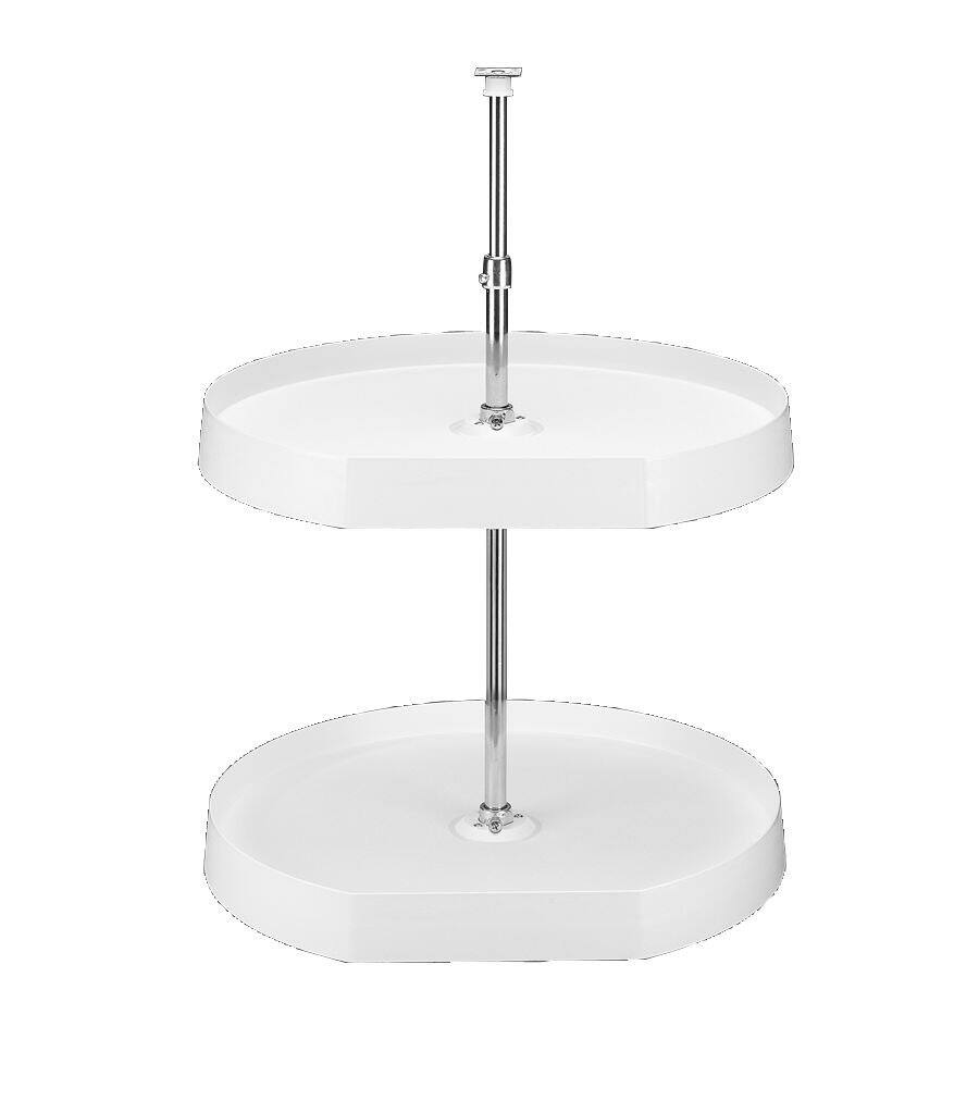 Alt View 7. Rev-A-Shelf - Rev-A-Shelf 20" Lazy Susan D-Shaped Cabinet Polymer Two-Tier, White, 7012-20-11-52 - White.