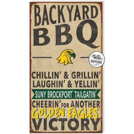 Jardine - SUNY Brockport Golden Eagles 11'' x 20'' Indoor/Outdoor BBQ Sign - Brown