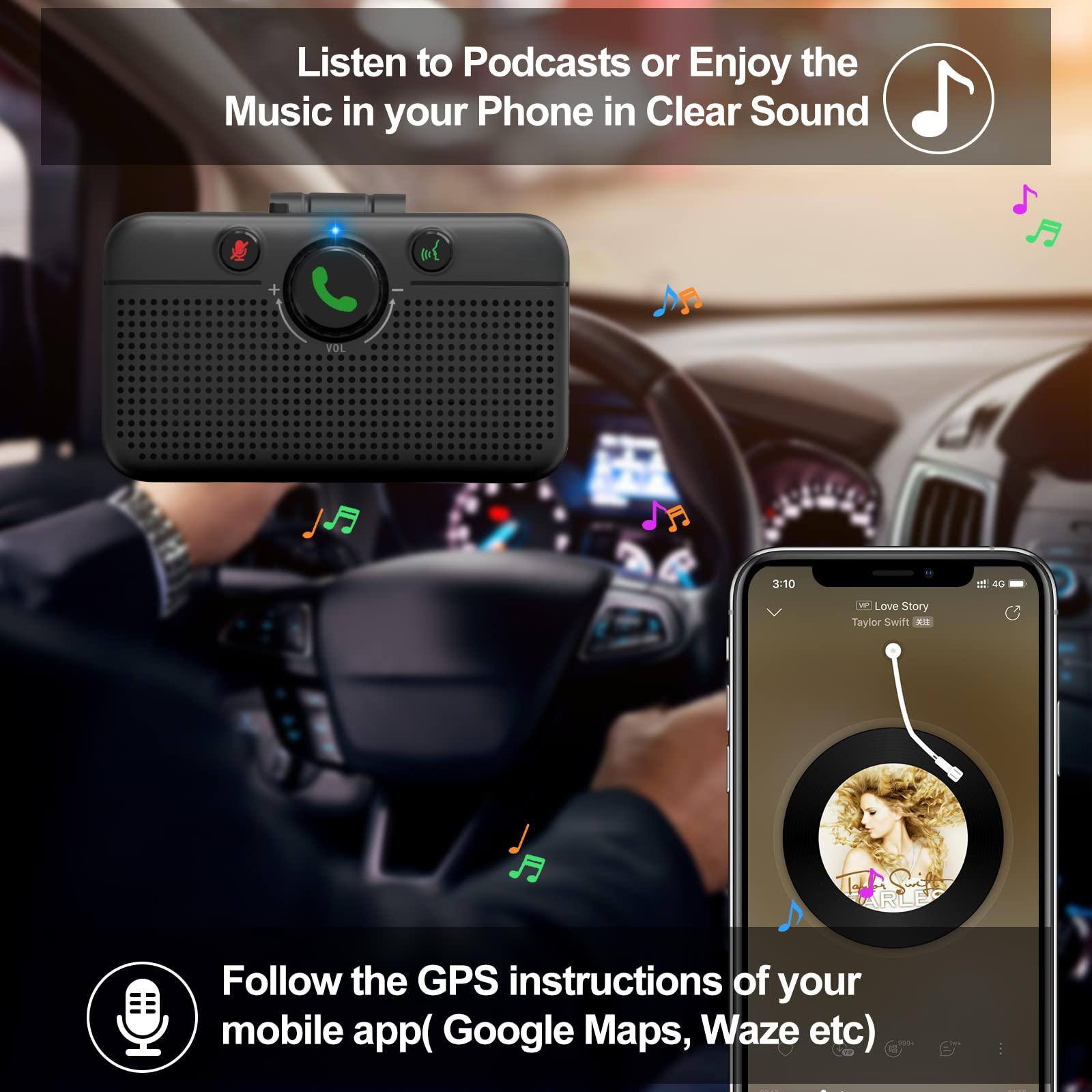 Listen to Podcasts or Enjoy the Music in your Phone in Clear Sound

Follow the GPS instructions of your mobile app (Google Maps, Waze etc)