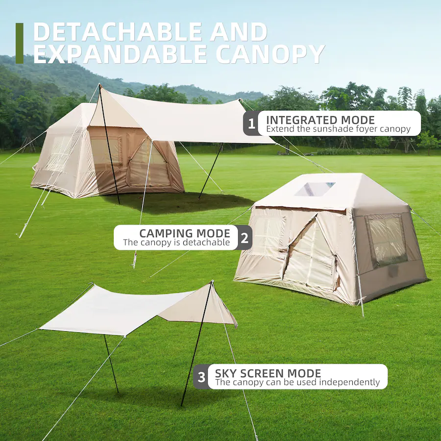 Comp Window Setup Anysun 5.72m² Inflatable Camping Tent – Easy Setup, 4‑Season Windproof ...