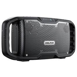 Dolphin Audio - 70-Watt Bluetooth Rechargeable SOUNDBYTE 100 Waterproof Portable Speaker, Dual 3" Woofers, Power Bank - Black