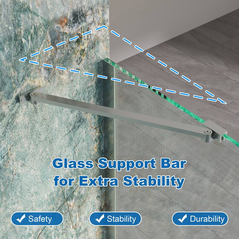 Glass Support Bar for Extra Stability

- Safety
- Stability
- Durability