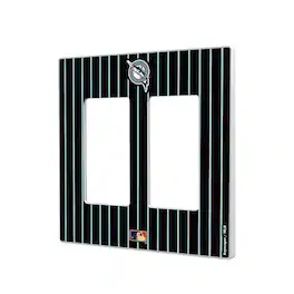 Keyscaper - Miami Marlins 1993-2011 Cooperstown Pinstripe Double Rocker Light Switch Plate - Multicolor