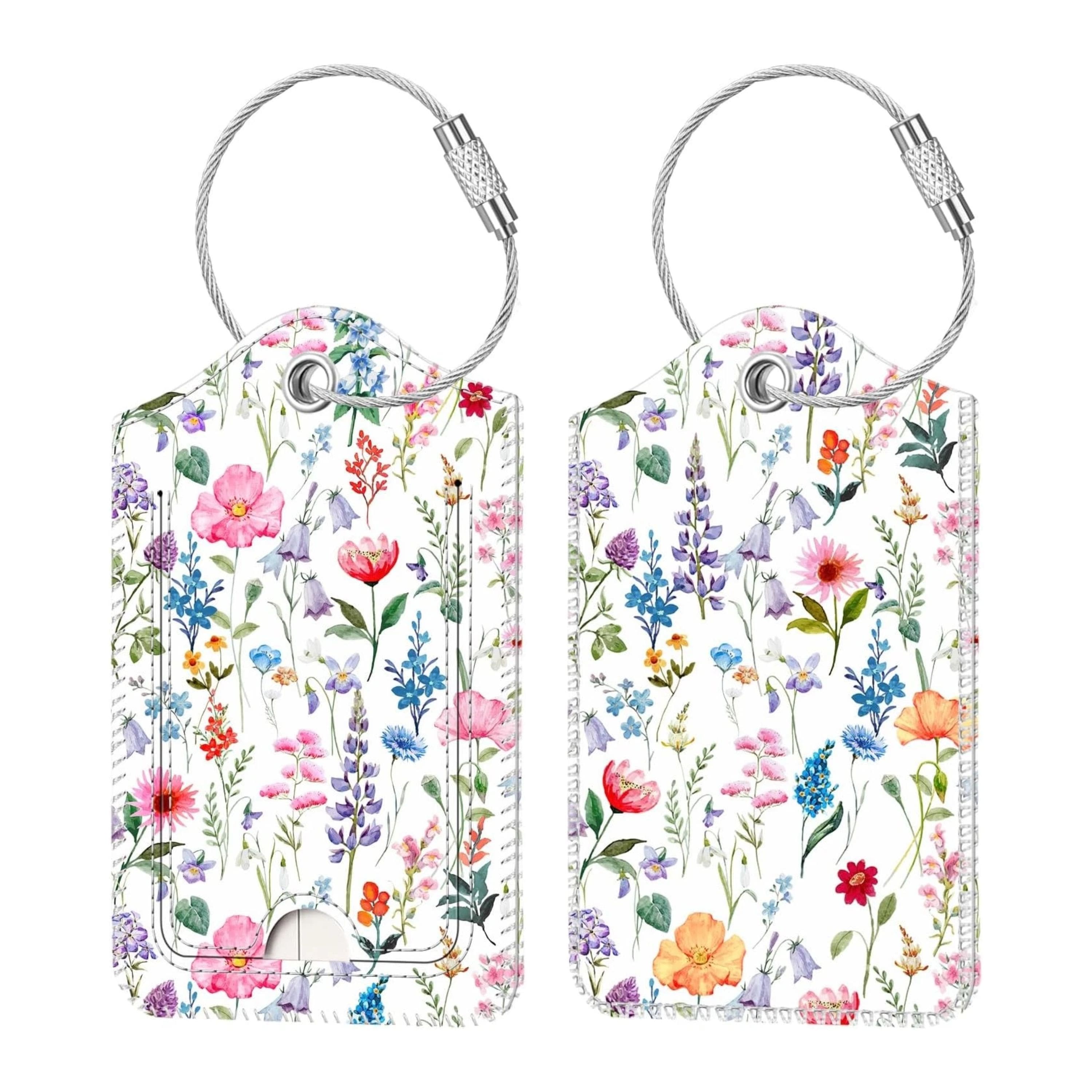 Kitcheniva - Luggage Tags For Travel Bag Suitcase With Loop & Privacy Cover ID Label Pack Of 2 - Polychrome Blooms price history on PriceWatchPro