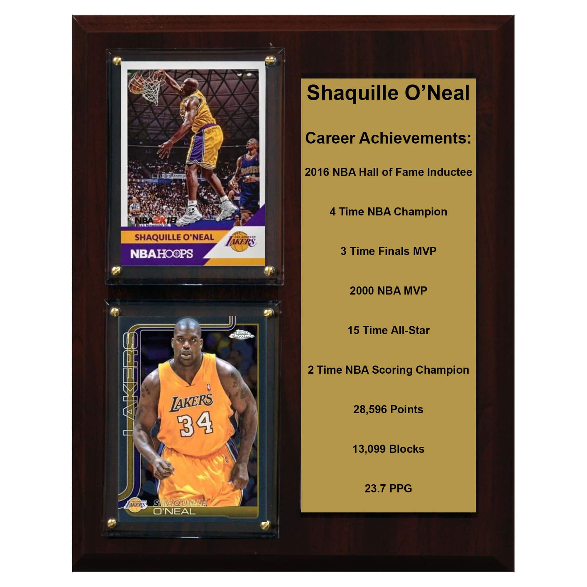 "C&I Collectibles - Shaquille O'Neal Los Angeles Lakers 8"" x 10"" Trading Card Plaque - Multicolor" price history on PriceWatchPro