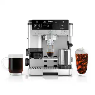 Ninja - R-ES601 Luxe Café Premier Espresso, Drip Coffee & Cold Brew System with Grinder, Frother - Refurbished Excellent - Silver