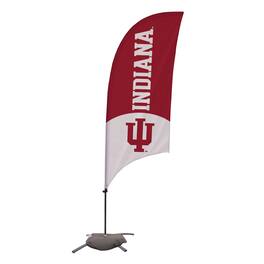 Victory Corps - Indiana Hoosiers 7.5' Two-Tone Razor Feather Stake Flag with Base - Multicolor