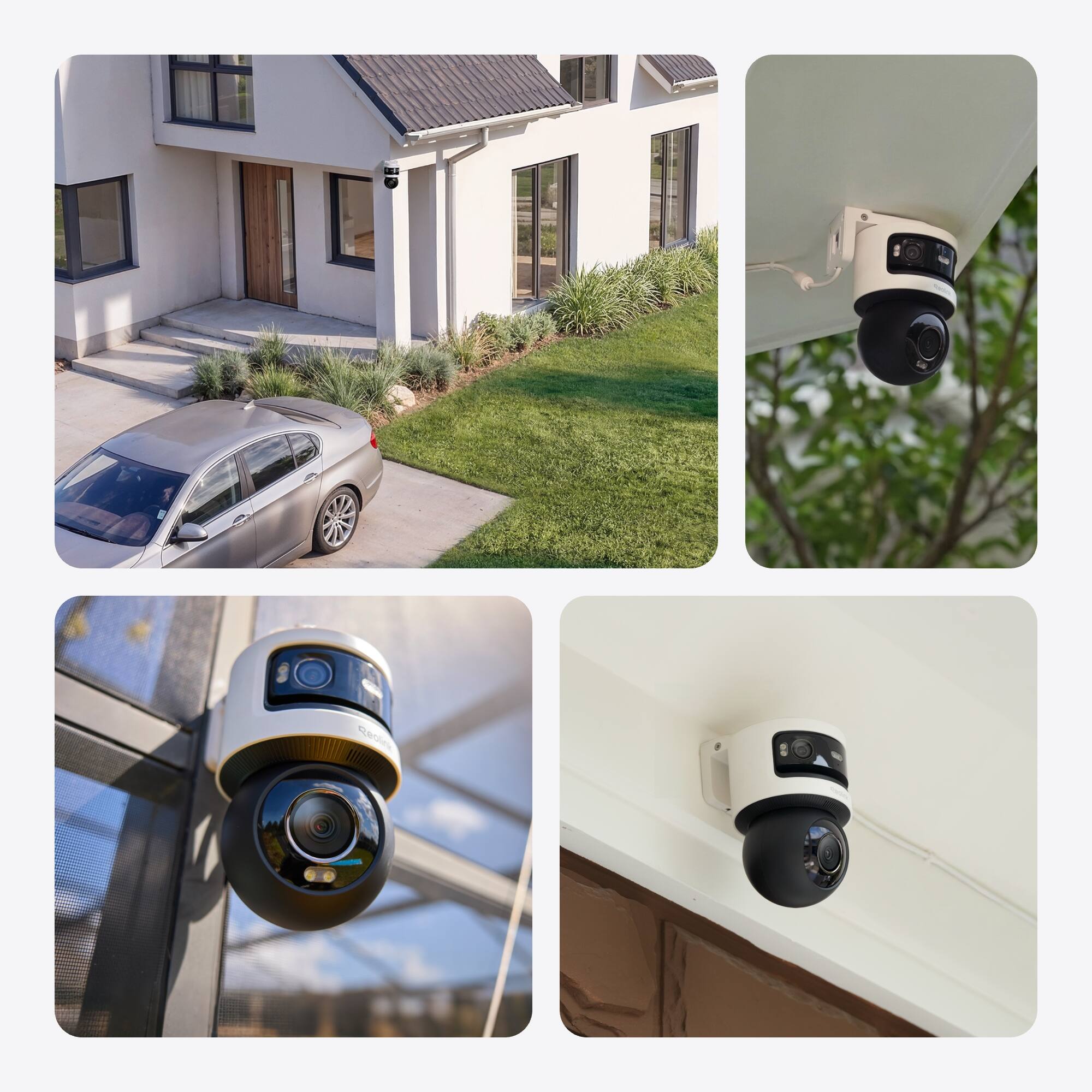 Alt View 9. Reolink - Reolink 2Pcs OMVI 3i WiFi 4K 360° 18MP(10MP+8MP)Triple-lens Camera,Synctrack Auto Framing 24/7 Recording AI Video Search - White.