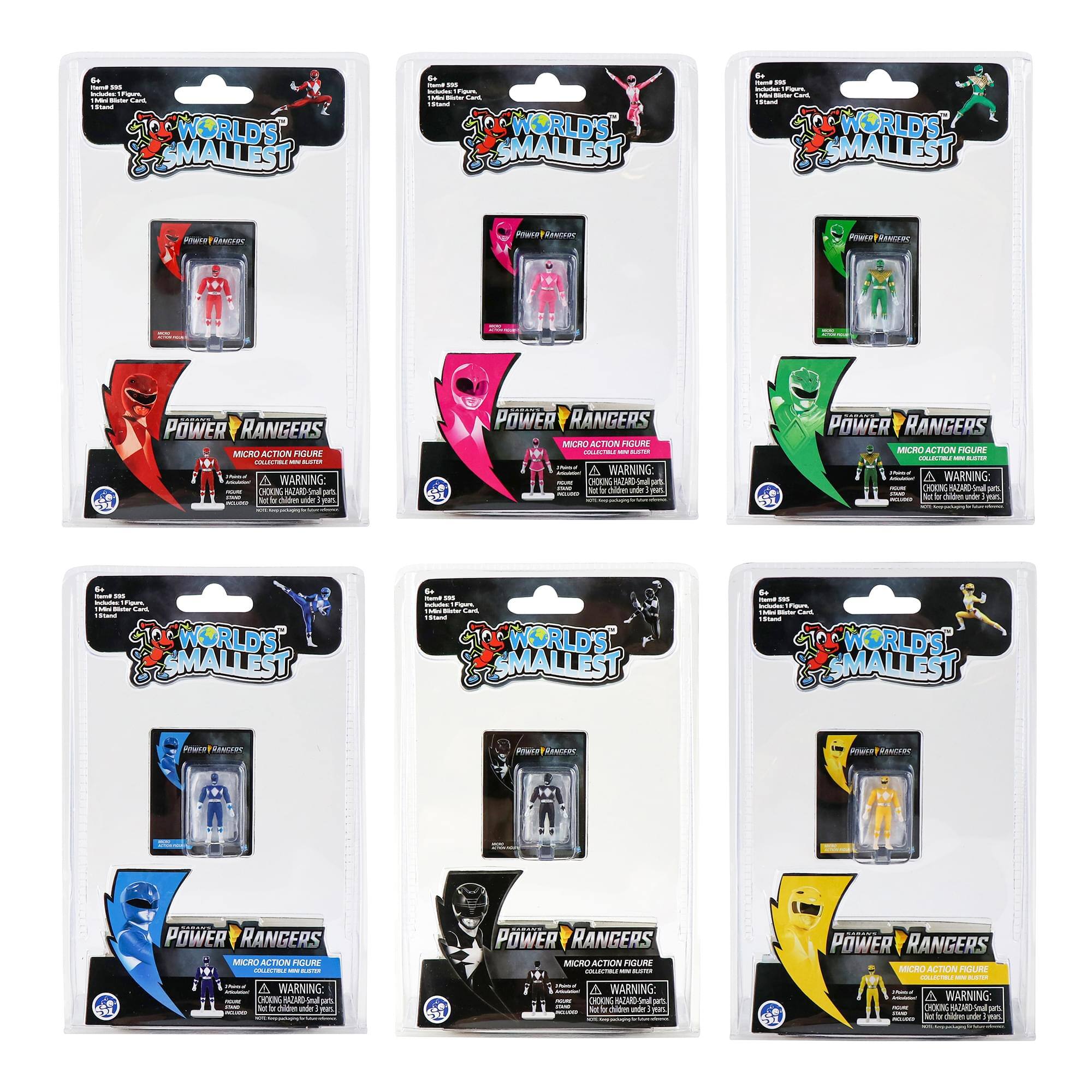 - WORLD'S SMALLEST
- POWER RANGERS MICRO ACTION FIGURE
- WARNING: CHOKING HAZARD - Small parts. Not for children under 3 years.
- 18 months+
- 1 Figure
- 1 Stand