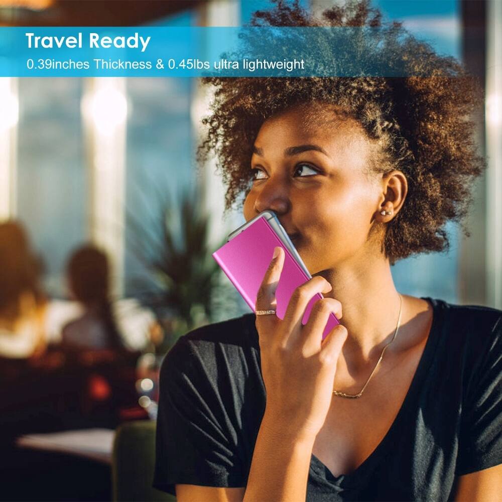 Travel Ready  
0.39 inches Thickness & 0.45lbs ultra lightweight