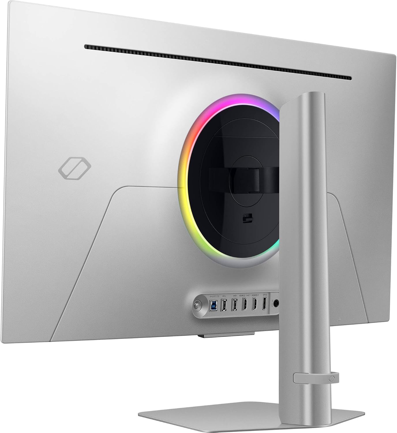 Alt View 1. Samsung - Samsung Odyssey OLED G8 (G80SD) 32" Gaming Monitor with HDR10, HDMI, DisplayPort & DKZ Hub, Silver (LS32DG802SNXZA) - Silver.