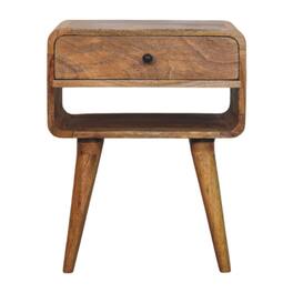 Artisan Furniture - Solid Wood Avora -ish Nightstand with Drawer and open slot - Oak