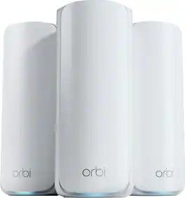 NETGEAR - Orbi 770 Series BE11000 Tri-band Mesh Wi-Fi 7 System (3-pack) - White